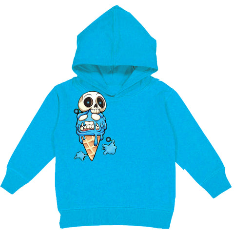 I Scream Hoodie, Turq  (Toddler, Youth, Adult)