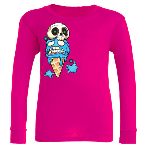 I Scream Long Sleeve Shirt, Hot pink(Toddler, Youth, Adult)