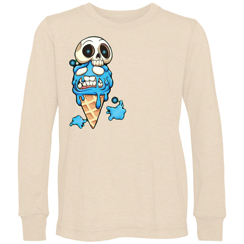 I Scream Long Sleeve Shirt, Natural (Toddler, Youth, Adult)