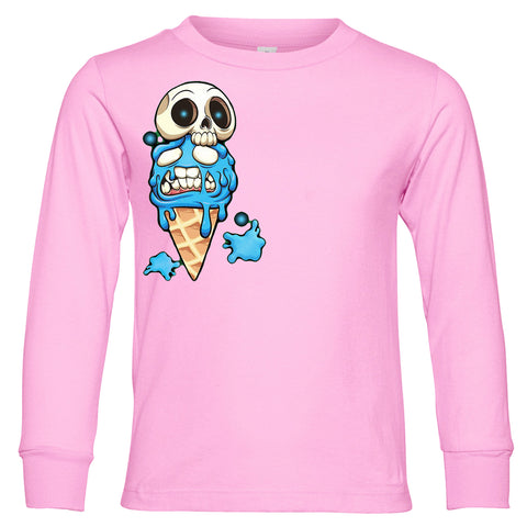 I Scream Long Sleeve Shirt, Lt.Pink (Toddler, Youth, Adult)