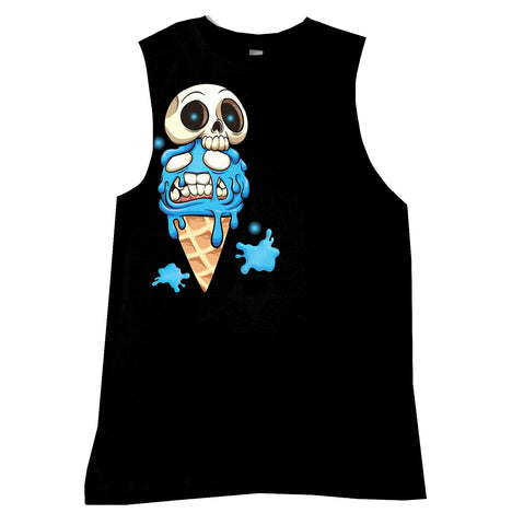 I Scream Skulls Muscle Tank, Black (Infant, Toddler, Youth, Adult)
