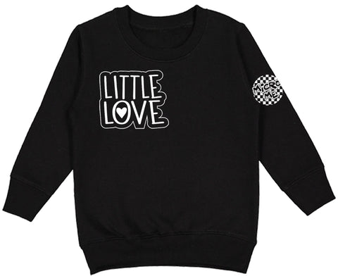 Little Love  Crew Sweatshirt, Black  (Toddler, Youth, Adult)