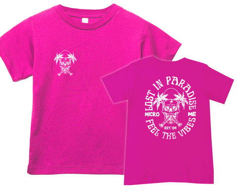 Lost in Paradise Tee, Hot Pink (Infant, Toddler, Youth, Adult)