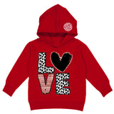 LOVE Hearts  Hoodie, Red (Toddler, Youth, Adult)