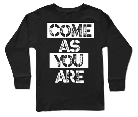 Come As You Are LS, Black (Infant, Toddler, Youth)