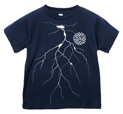 Lightning Tee, Navy (Infant, Toddler, Youth, Adult)