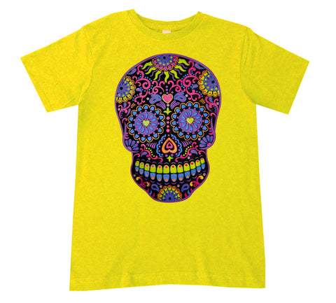 Lil Neon Skull Tee, Yellow (Infant, Toddler, Youth, Adult)