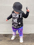 *Wasn't Me Tee, Black (Infant, Toddler, Youth)