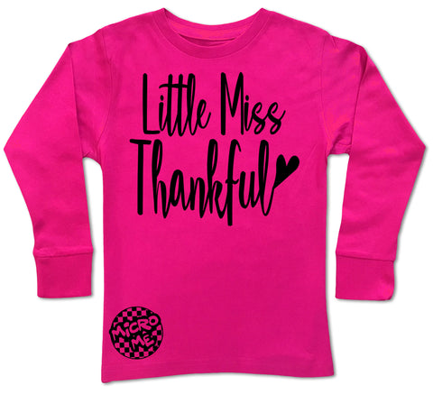 Little Miss Thankful LS, Hot PInk (Infant, Toddler, Youth)