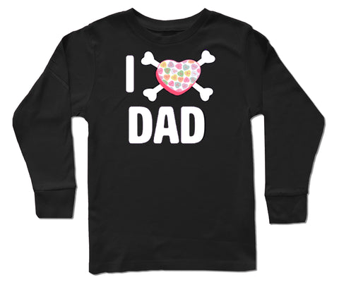 Convo Hearts COLLAB-Love Dad LS Shirt, Black (Infant, Toddler, Youth)