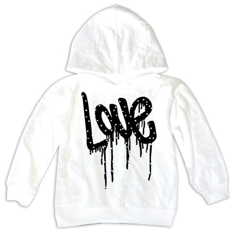 Love Drips Hoodie, White (Toddler, Youth, Adult)