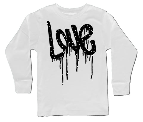 Love Drips LS Shirt, White  (Infant, Toddler, Youth)