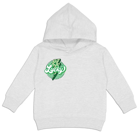 Lucky Bolt  Hoodie, White  (Toddler, Youth, Adult)