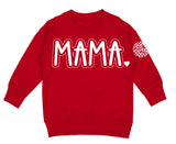 *MAMA Crew Sweatshirt, RED  (Adult)