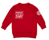 *MAMA's Boy Crew Sweatshirt, Red  (Toddler, Youth, Adult)