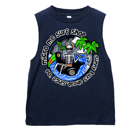 Sunny Days Tank, Navy (Infant, Toddler, Youth, Adult)