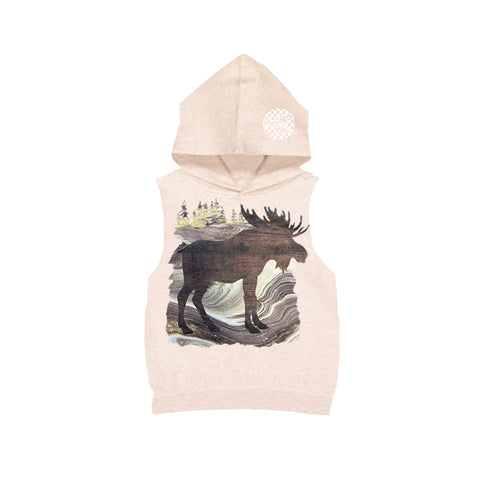 Moose Fleece Muscle Tank, Natural (Toddler, Youth, Adult)