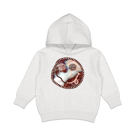 Marble Happy Face Hoodie, White (Toddler, Youth, Adult)
