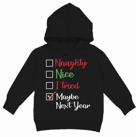 CHR-Maybe Next Year Hoodie, Black (Toddler, Youth)