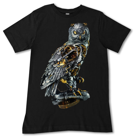 SP-Mechanical Owl Tee, Black (Infant, Toddler, Youth, Adult)
