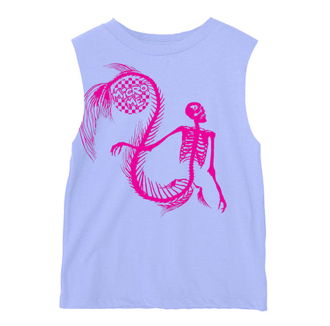 Mermaid Skelly Muscle Tank, Lavender (Infant, Toddler, Youth, Adult)