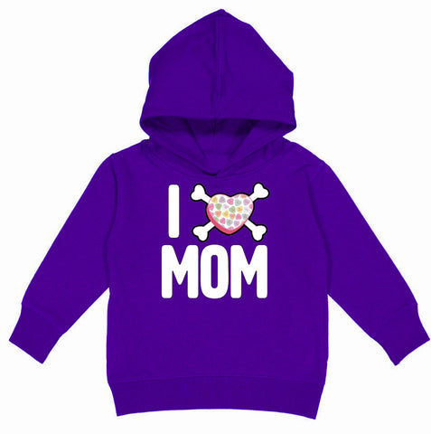 Convo Hearts COLLAB-Love Mom Hoodie, Purple(Toddler, Youth)