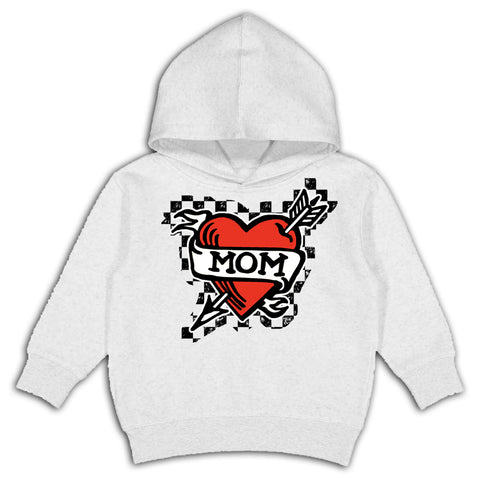Tattoo Mom Checks Hoodie, White Toddler, Youth, Adult)