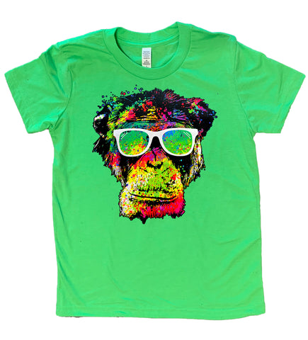 Monkey Muscle Tee, Neon Green (Toddler, Youth, Adult)