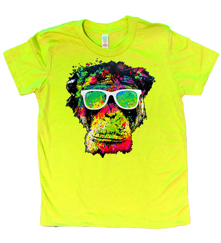 Monkey Muscle Tee, Neon Yellow (Toddler, Youth, Adult)
