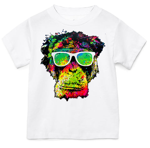 Monkey Tee, White (Toddler, Youth, Adult)