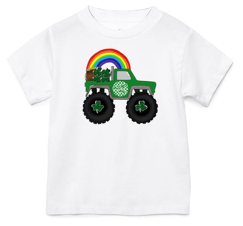 Monster Truck Tee, White  (Infant, Toddler, Youth, Adult)