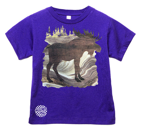 Moose Tee, Purple (Infant, Toddler, Youth, Adult)
