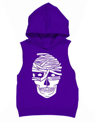 Mummy Skull Fleece Tank, Purple (Toddler, Youth, Adult)