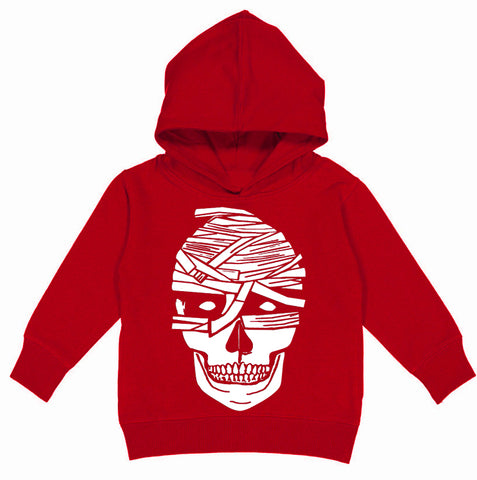 Mummy Skull Hoodie, Red (Toddler, Youth, Adult)