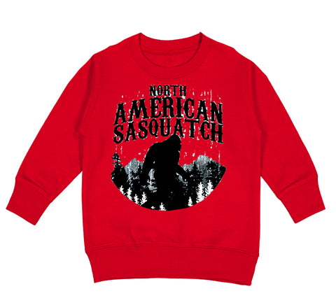 N.Am Sasquatch Sweatshirt, Red  (Toddler, Youth)