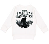 *N.Am Sasquatch Sweatshirt, White (Toddler, Youth)