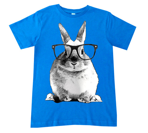Nerdy Rabbit Tee,  Neon Blue  (Infant, Toddler, Youth, Adult)