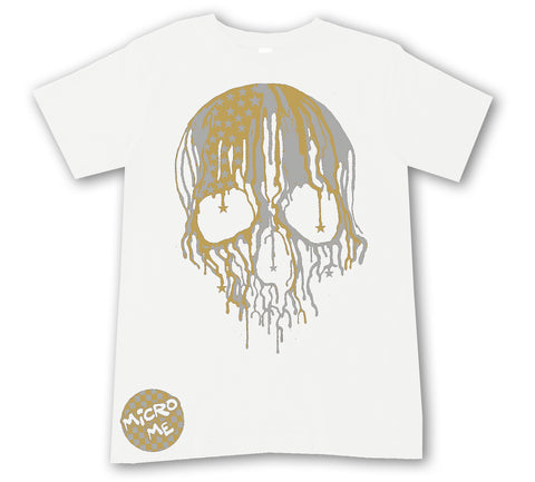 NYE Drip Skull Tee, White (Infant, Toddler, Youth, Adult)