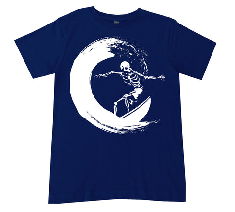 Surf Skelly Tee, Navy.Blue (Infant, Toddler, Youth, Adult)