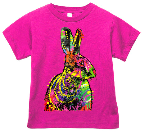 Neon Bunny Tee, Hot Pink (Toddler, Youth, Adult)