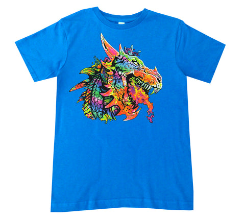 Neon Dragon Tee,Neon Blue  (Infant, Toddler, Youth, Adult)