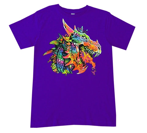 Neon Dragon Tee, Purple  (Infant, Toddler, Youth, Adult)