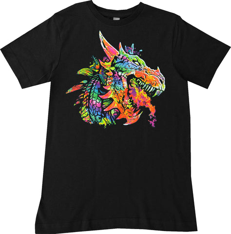 Neon Dragon Tee, Black  (Infant, Toddler, Youth, Adult)
