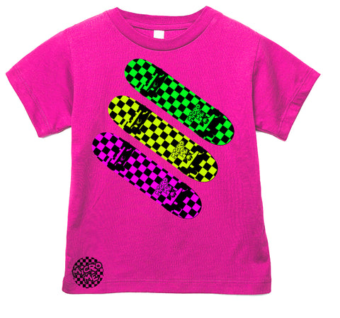 Neon Skateboards Tee, Hot Pink  (Infant, Toddler, Youth, Adult)