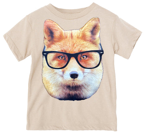 Nerdy Fox Tee, Natural (Toddler, Youth, Adult)