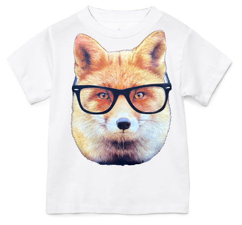 Nerdy Fox Tee, White (Infant, Toddler, Youth, Adult)