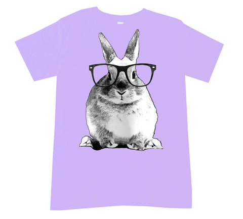 Nerdy Rabbit Tee, Lavender (Infant, Toddler, Youth, Adult)