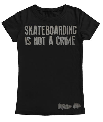Not A Crime GIRLS Fitted Tee, Black (Youth, Adult)