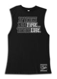 Not First Tee OR Muscle Tank, Black- (6M-Adult)