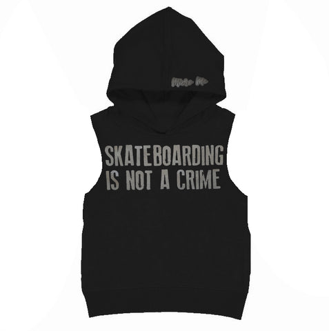Not A Crime Fleece Muscle Tank, Black (Toddler, Youth, Adult)